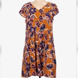 Garnet Hill floral dress side pockets lined
